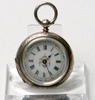 Ladies Pendant Watch with Antique Key in Sterling Silver