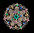 Antike böhmische Kristallbrosche